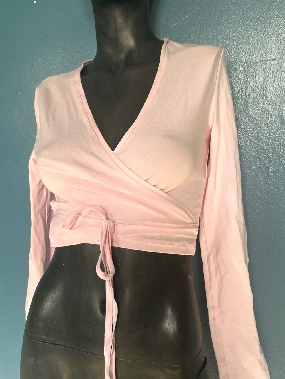 Women’s Pink Wrap Crop Top with Tie Victoria’s Secret NWT